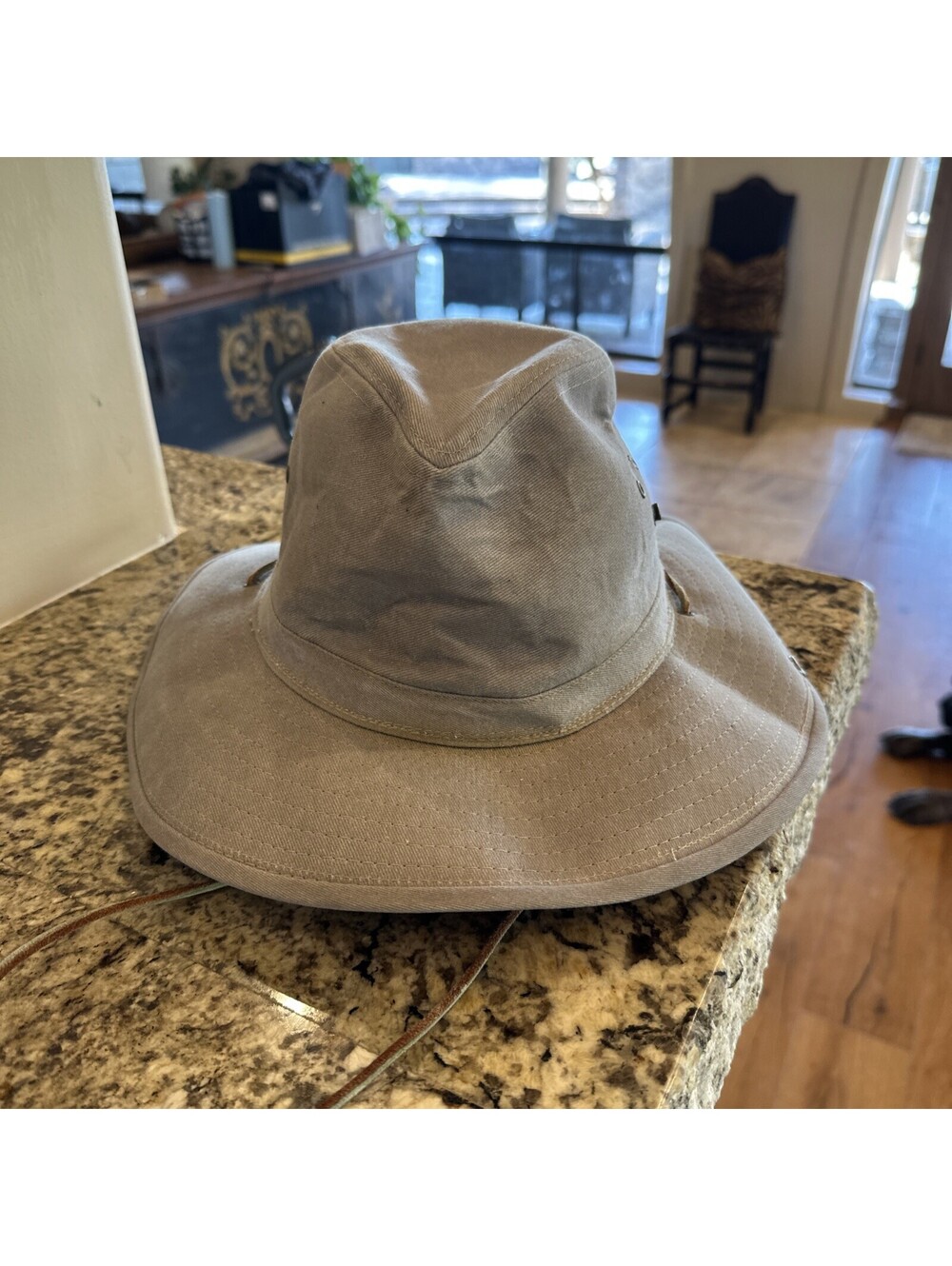 Vtg Amalgamated Clothing Textile Workers Safari Brimmed Vented Sun Hat Large USA